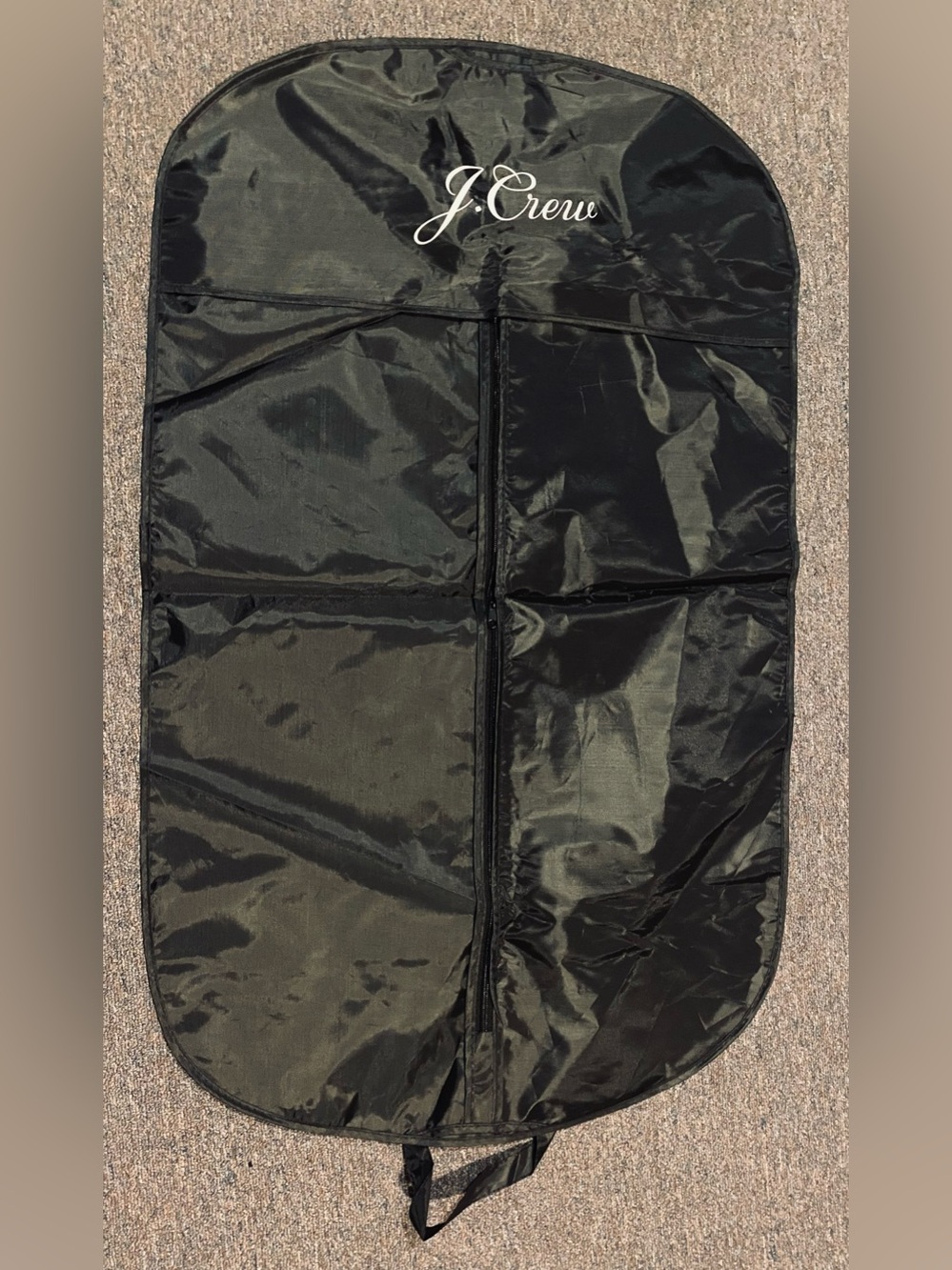 J. Crew Black Travel Garment Bag with Top Logo